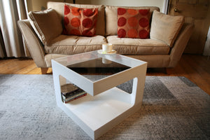 square acrylic coffee table