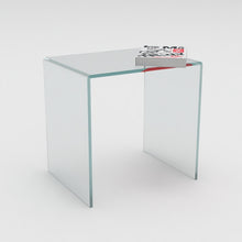 acrylic side table glass effect