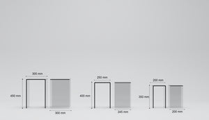 dimensions of tables in love it own it set of three nested acrylic tables