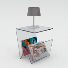 side table with magazine rack